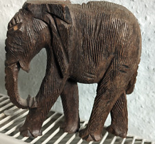 Elefant holz handgeschnitzt gebraucht kaufen  Mettmann