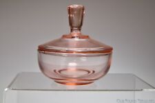 c. 1930s No. 10-2 QUEEN ANNE Dresser Set - Powder Jar by New Martinsville PINK for sale  Shipping to South Africa