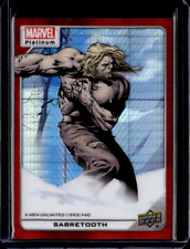 Used, SABRETOOTH 2023 Upper Deck Marvel Platinum Red Prism 161/199 #189 for sale  Shipping to South Africa