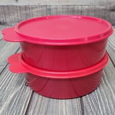 2 Tupperware Sparkle Red Big Wonder Bowls Be-Dazzled 3 xícaras #3673 recipiente em excelente estado usado comprar usado  Enviando para Brazil