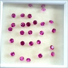 Certified Natural Calibrated Ruby Burma Mines 2.5x2.5 mm Round Cut Gemstone for sale  Shipping to South Africa
