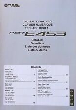 Teclado digital Yamaha PSR-E453 lista de datos original folleto manual suplementario. segunda mano  Embacar hacia Argentina