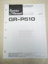 Manual de serviço Pioneer~Controlador de imagem de som GR-P510~Original~Reparo, usado comprar usado  Enviando para Brazil
