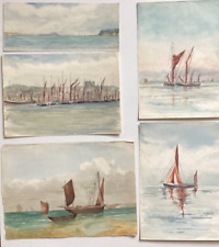 Antique watercolours sea for sale  UK