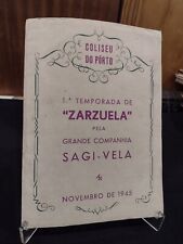 Programa Zarzuela/Companhia Sagi-Vela 1945 Coliseu fazer Porto comprar usado  Enviando para Brazil