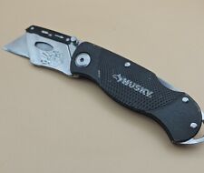 Usado, Husky preto dobrável substituível cortador de caixa de faca utilitário com clipe de cinto  comprar usado  Enviando para Brazil
