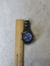 Usado, Antigo relógio esportivo Quiksilver preto aço inoxidável com mostrador azul comprar usado  Enviando para Brazil