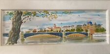Aquarelle vintage pont d'occasion  Toulouse-