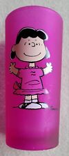 Copo rosa quente Cedar Fair Point Lucy Peanuts vidro fosco Charlie Brown Schulz  comprar usado  Enviando para Brazil