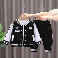 Usado, Conjuntos infantis meninos meninas terno esportivo calça casaco 2 peças roupas de macacão bebê comprar usado  Enviando para Brazil