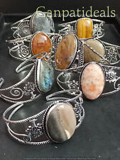 Labradorite & Mix Big Gemstone Bangles Wholesale Lot 925 Sterling Silver Plated for sale  Shipping to South Africa