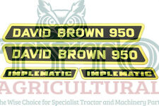 David Brown 950 Implematic Tractor Decals for sale  NANTWICH