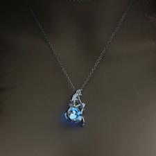 Lindo colar pingente gaiola contas luminosas cruz sereia em forma de coração luminoso comprar usado  Enviando para Brazil