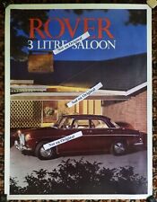Usado, Grande pôster original 1960 Rover carro showroom concessionária 3 litros comprar usado  Enviando para Brazil