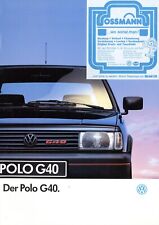 VW Polo G40 Prospekt 1991 9/91 D brochure prospectus folleto catalogue Katalog comprar usado  Enviando para Brazil