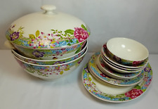 GIEN MILLEFLEURS Floral Patterned Dinner Set incl Terrines, Plates & Bowls x 15, used for sale  Shipping to South Africa