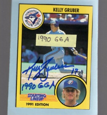 Autografado Kelly Gruber GGA 1990 adicionado Blue Jays 1991 formação inicial comprar usado  Enviando para Brazil
