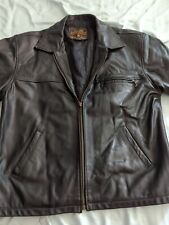 mens black leather jacket vintage for sale  PETERBOROUGH