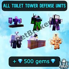 Toilet Tower Defense | UNITS & GEMS +💎 500 FREE GEMS💎| CHEAP & QUICK | TTD for sale  Shipping to South Africa