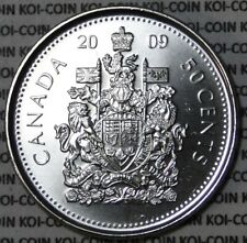 BU UNC Canada 2009 50 cent 50c half dollar coin from mint roll na sprzedaż  Wysyłka do Poland