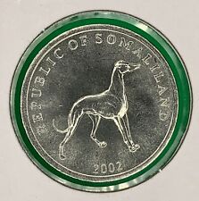 Somalia  20 Shillings 2002 Dog Greyhound Whippet Animal Coin for sale  Shipping to South Africa