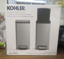 Lixeira Kohler 6 litros aço inoxidável branca (pacote com 2) nova na caixa comprar usado  Enviando para Brazil
