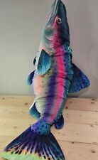 Fish Body Pillow Bed Large Giant Stuffed Plush 48" Rainbow Trout Treehouse Kids  for sale  Shipping to South Africa