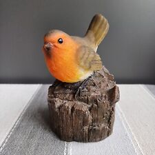 Vivid Arts Robin On Tree Stump Outdoor or Indoor Ornament Pre-loved Bird Figure , used for sale  Shipping to South Africa