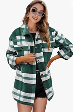 Women shacket plaid for sale  Shipping to Ireland
