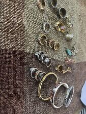 Lote de joyas enchapado en oro 14k y plata 26 piezas anillos grabados victorianos vintage segunda mano  Embacar hacia Mexico