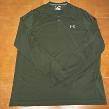 Camisa masculina Under Armour XL verde Henley manga longa infravermelho equipamento frio comprar usado  Enviando para Brazil