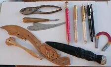 Usado, Lote de herramientas lápices bolígrafos peltre cuba imán cajón chatarra bronce segunda mano  Embacar hacia Argentina