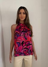 Brand New Monsoon Sleeveless Halter Neck Abstract Print Top Blouse Size 8-18, used for sale  Shipping to South Africa