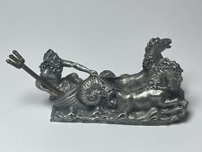 Masterworks Fine Pewter Poseidon in Chariot Brass Trident 1994 for sale  Shipping to South Africa
