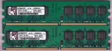 Kit de memória RAM 2GB 2x1GB KINGSTON PC2-6400 KVR800D2N5/1G DDR2-800 DESKTOP 240 pinos, usado comprar usado  Enviando para Brazil