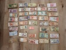 Lote en circulación de 40 billetes extranjeros de papel moneda de colección mundial segunda mano  Embacar hacia Argentina