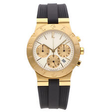 Relógio masculino Bulgari Diagono ouro amarelo 18k mostrador branco 35,5 mm quartzo CH35G comprar usado  Enviando para Brazil