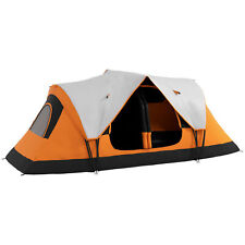 Outsunny 2 Room Camping Tent with Waterproof Rainfly & Screen Panels Orange for sale  Shipping to South Africa