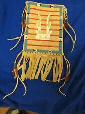 Antique Lakota /Dakota Mirror bag  Sioux Quillwork of Mysterious Antelope (?) for sale  Shipping to South Africa
