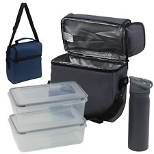 Used, 4Pcs Insulated Cooler Bag Food Box Drink Bottle Camping Travel Picnic Set School for sale  Shipping to South Africa