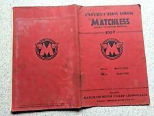 Instruction book matchless for sale  SANDY