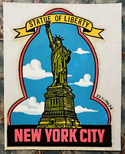 Original Vintage NOVA YORK CITY TRAVEL Água DECALQUE Estátua Liberty Lady Beacon NYC comprar usado  Enviando para Brazil