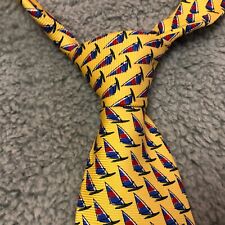 Used, Lauren Ralph Lauren 100% Silk Necktie Yellow Windsurfer Sail USA Nautical Boat for sale  Shipping to South Africa