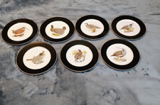 Conjunto de sete pratos de jantar de pássaros de caça americanos de madeira comprar usado  Enviando para Brazil