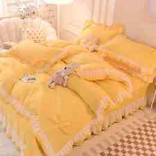 Conjuntos de roupa de cama princesa borda babados capa de edredom fronhas lençóis roupas de cama comprar usado  Enviando para Brazil