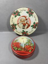 Vintage Candies Cookie Tin Santa Claus Christmas Holiday Tin Lot Ludens for sale  Shipping to South Africa
