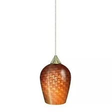 Luminária pendente Art Deco marrom luz LED quente 5" pingente de vidro comprar usado  Enviando para Brazil