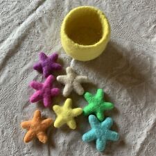 Brinquedo educativo Lovevery 7 estrelas arco-íris de feltro e cesta kit companheiro sem pinça, usado comprar usado  Enviando para Brazil