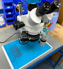 Microsoldering Stereo Microscope, stand, repair mat + HDMI Camera, Barlow Lens for sale  Shipping to South Africa