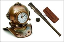 Antigüedad Escritorio Decorativo Marina Buceo Casco Reloj&Marina Londres, usado segunda mano  Embacar hacia Argentina